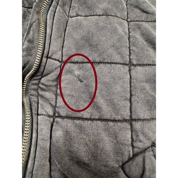 Free People Dolman Quilted Knit Jacket Top Oversized Slouchy Zip-Up XL 284149 - Picture 13 of 14